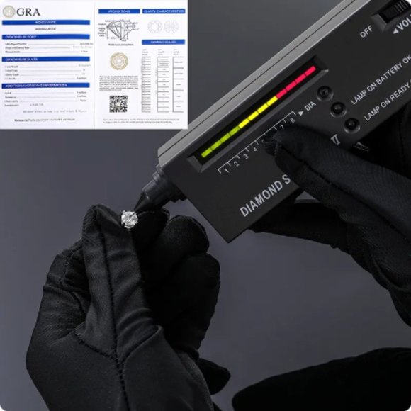 3mm 0.1Ct GRA VVS1 Certified Diamond Screw-in Sterling Silver Studs - Picture 8 of 16